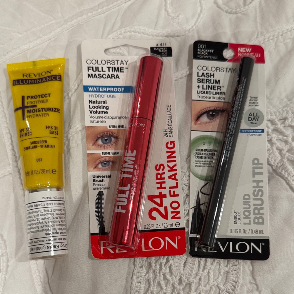 Revlon ColorStay Makeup Trio with full time mascara liquid liner and spf primer